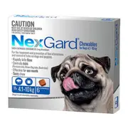 Nexgard Medium 4.1 - 10Kgs 6'S Blue
