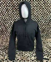 NEW HK Army Gild Pull Over Hooded Sweatshirt - Black Heather - Small