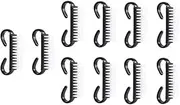 Outanaya Horn Brush Nail Art Tool 10 Pcs Plastic Nail Brushes Great for Dust Removal
