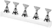 ADOCARN Nail Tips Practice Display Stand 2 Pack Magnetic Acrylic Chessboard Design Holder for Nail Art Training