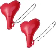 OSOLADY 2pcs 2 Creative Heart Shaped Earphone Splitter Audio Adapter Convenient Dual Output for Headphones and Speakers Lightweight Design for Enhanced Audio