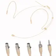 Double Earhook Headset Mic Headworn Microphone Instruments Omnidirectional New