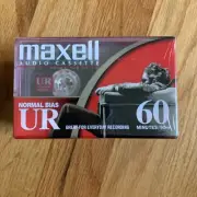 4 Maxell UR 60 Minute New Audio Cassette Tapes Normal Bias, A 4pack