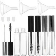 NULYLU 10ml Empty Mascara Tube Containers Diy Eyelash Cream Bottles Brush for Travel Use
