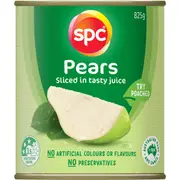 SPC Pears Sliced In Natural Juice No Added Sugar 825g