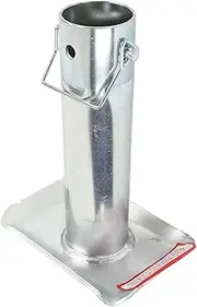Trailer Jack Foot Plate, 5000lbs Capacity Trailer Jack Detachable Foot Plate with Pin Base for A Frame Boat RV, Adjustable Height Removable Trailer Jack Foot Pad, 225mm Tube Length