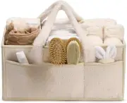 Nappy Caddy Organiser Portable Baby Storage Basket for Nappies, Wipes & Essentia