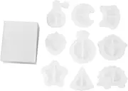 TEHAUX 9pcs Crystal Epoxy Mold Resin Jewelry Silicone molds for epoxy Resin Kits Silicone molds for Resin Keychain Casting molds Resin Shaker molds kit Shaker Molds Films DIY Mould Charm