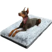 XL Dog Bed Deluxe Cozy Plush Fixable Kennel Beds for Crates, Washable , 42 x ...