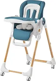 Convertible High Chairs for Babies and Toddlers, Height Adjustable Baby High Chair, High Chair with Removable Tray, Adjustable Backrest and Pedal, Portable Baby Dinning Chair with Lockable Wheels