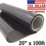20"x100ft 20% Window Film Privacy Dyed 2ply Non-Reflective Tint Home Office UV