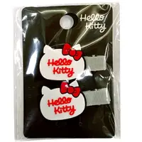 在飛比找樂天市場購物網優惠-小禮堂 Hello Kitty 矽膠髮夾2入組 (大頭款)