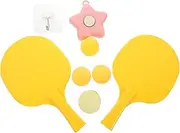 1Set Table Tennis Training Kit of Hanging Pong Exerciser with Rackets Balls Fun Play Equipment for Promotes Parent Bonding Coordination