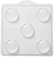 5 Cavity Round 2.5" Sphere Soap/Bath Bomb Mould