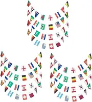 SUPVOX Pcs String Country Flags String Flag Bunting Pennant Polyester Decor for Sports Events and Rooms