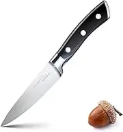 Paring Knife, 4 inch Small Kitchen Knife Ultra Sharp German Stainless Steel Fruit and Vegetable Cutting Chopping Knives - Full Tang Ergonomic Handle