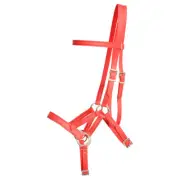 HORSE SIZE-READY MADE - Red SIDEPULL BITLESS bridle made of BETA BIOTHANE