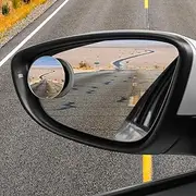 JMCo Blind Spot Mirrors for Cars, Glass Rotatable Waterproof Frameless - 2 Pack