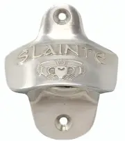 Exclusively Irish Slainte Claddagh Bottle Opener - Satin Nickel