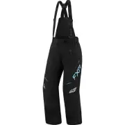 FXR Snowmobile Womens Edge Insulated Pants - Black/Maui Blue