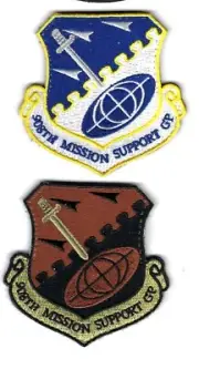PATCH USAF 906TH MISSION SUPPORT GP PAIR MAXWELL-GUNTER AFB DB-14