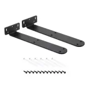 Shelf Brackets, 2Pcs 45x295mm Cold Rolled Steel Floating Shelves Bracket (Black)
