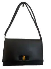 Salvatore Ferragamo Ginny Crossbody Black Handbag New With Tags