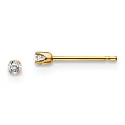 14ky .05ct. I2 K L Diamond Stud Push on Post Earrings