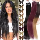 Fish Line Micro Ring Loop Link Silicone Micro Bead Remy Human Hair Extensions