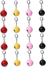 HOMOBABE 16pcs Cat Collar Bells Mixed Style Charms for Pet Collars Crisp Sound DIY Accessories for Christmas Decorations and Pet Safety