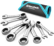 8-Piece DURATECH Stubby Ratcheting Wrench Set - Metric