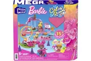 Mega Barbie Colour Reveal Train N Wash Pets