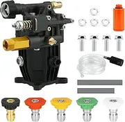 Youxmoto 3/4" Shaft Horizontal Pressure Washer Pump, Max 3300 PSI @ 2.5 GPM Power Washer Pump, Fit for Honda GC190, Troy-Bilt 20241, Homelite 308418007 308653057, Karcher g3050oh, Simpson MSH3125