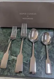 JASPER CONRAN Wedgwood 18/10 Stainless Steel 4 pc Flatware Utensils No Knife