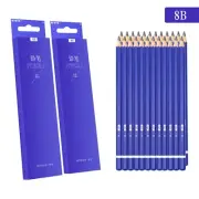 XDT Art Supplies 8B Pencil 24 PCS Set Sketch Art Drawing Graphite