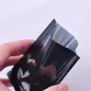 100pc Black Aluminum Mylar Foil Food Sample Bags Heat Sealable ~5x7in Outer Size