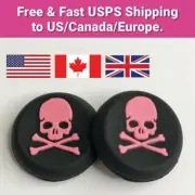 Skull and Crossbone Silicone Thumb Grip Caps for PS4 PS5 Xbox 360 Controller USA