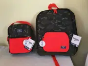 New Oshkosh Skip Hop Backpack & Lunch box 2 pc set Astronaut Camo Kid Boy