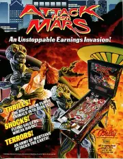 Attack From Mars Bally 1995 Pinball Flyer / Brochure / Ad - Mint
