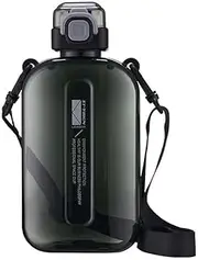 excvalues 24 oz Flat Water Bottle Travel Flask Portable BPA Free Square Water Bottle Leakproof Large Water Bottles for Bag Travel Sports (Black)