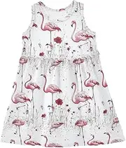 [Caihoyu] Girls' Summer Tank Dress Toddlers Soft Spring Dresses Summer Active Playwear, Multicolor14, 6 Years