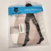 Leg Health compression Support Open-Toe Stockings Beige
