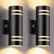 Dusk to Dawn Outdoor Lighting 2 Pack, Modern Outdoor Wall Lights with LED Bul...