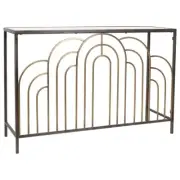 Aura Art-Deco Console Table w Mirror Top 120x40x80cm