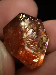 Rainbow golden Sunstone cut and polished 15