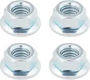 ECSiNG 4Pcs Trimmer Flanged Blade Nut Replacement Part M8 x 1.25 LH Left Hand Thread Fastener Nut Suitable for Trimmer Brushcutter