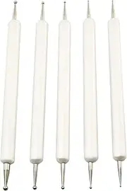 Embossing Stylus Set 5PCS 5 Size Double End Tracing Dotting Tool Stylus for Carbon Transfer Paper Mandala Rock Painting Pottery Clay Craft Embossing Art Nail Art