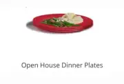 Tupperware 11" Open House Dinner Plates Set of 4 - Red - New