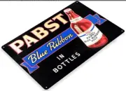 PABST TIN SIGN BLUE RIBBON BEER IN BOTTLES SONS LONE STAR PEARL HEILEMAN BREWING