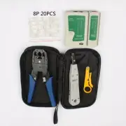 Network Ethernet Cable Tester RJ45 Kit Crimper Crimping Tool Punch Down RJ11 Cat